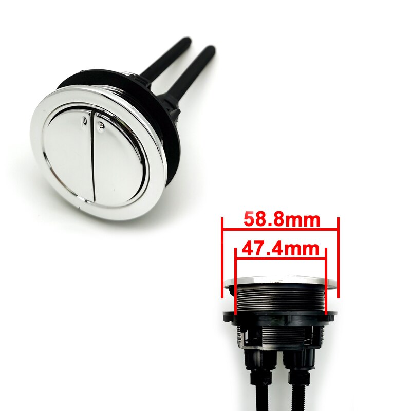 Dual Flush Toilet Tank Button Round shape Toilet Push dual flush Buttons Bathroom Accessories 58mm/48mm/38mm: 48mm B