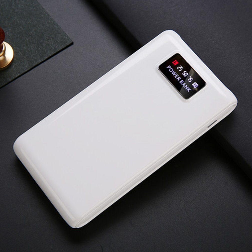 Gratis las powerbank box shell lcd-scherm digitaal display powerbank behuizing module diy kits aangedreven  by 6x 18650 batterij