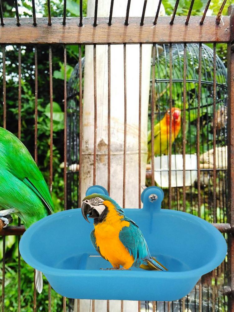 Bañera con espejo para loros, caja de ducha con espejo para pájaros, juguete para periquitos, peonías, jaula para pájaros, accesorios para mascotas, novedad