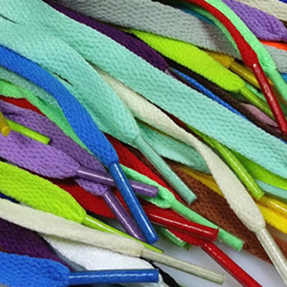 Cordones planos de poliéster, 6 colores, 110 cm, para zapatillas deportivas, para hombre y mujer, , 1 par