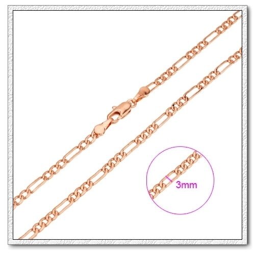 Männer/Frauen Halskette Kette, Gold Farbe Halsketten Schmuck, freies Versand1N18K-33