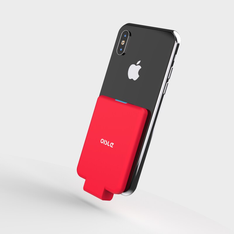 Oisle mini clipe de volta bateria para iphone 12 11x7 8 6 plus se xs max xr se2 magro backup externo caso carregador de bateria power bank