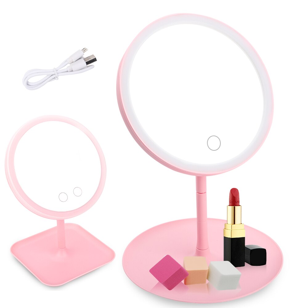 Makeup Mirror with Led Light Dressing Table Mirror Beauty Makeup Mirror Beauty Tools Fill Light Cosmetic Led Touch Screen Mirror