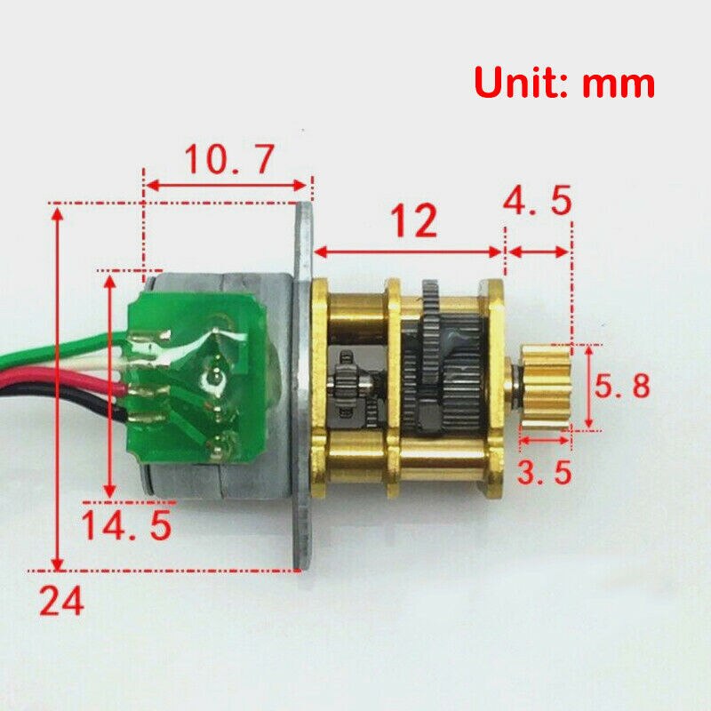 10 Stuks 24BYJ48 Stappenmotor – 5V, Hoge Torsie 80 N·M, Koperen Spoel, Voor Airco's, Camera's En Slimme Meubels