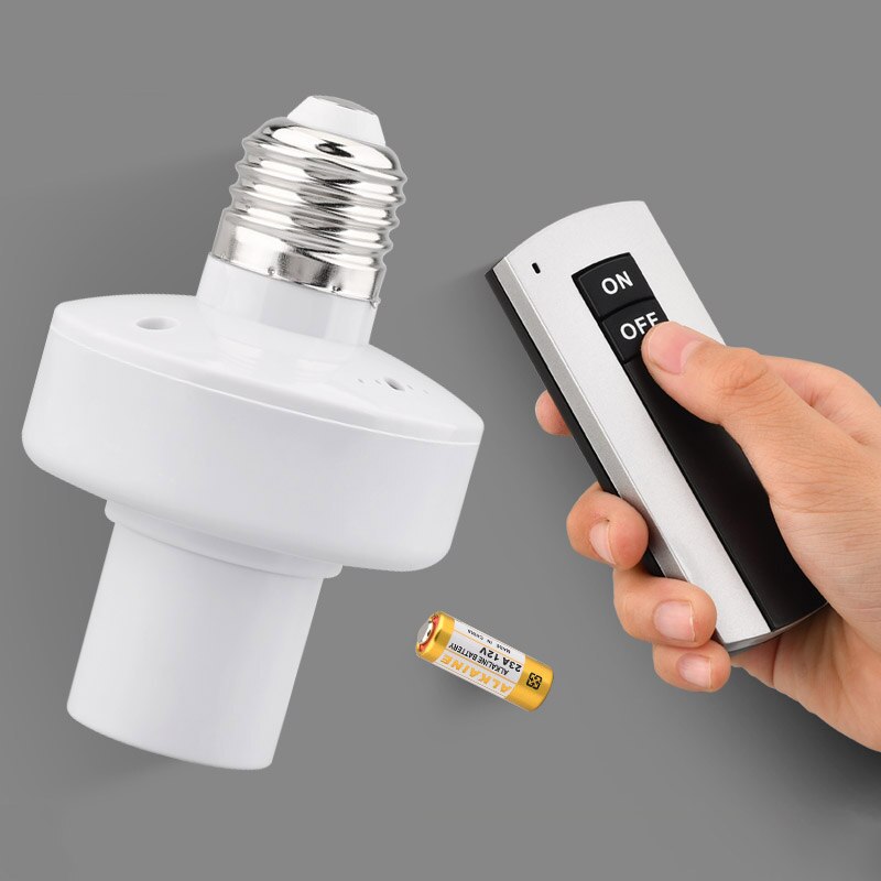 YAM Remote Control Lamp Holder Wireless Timer E26 E27 RF Socket 220V Indoor Outdoor Remote Control Switchs For Smart Home: YAM-E27-1A2
