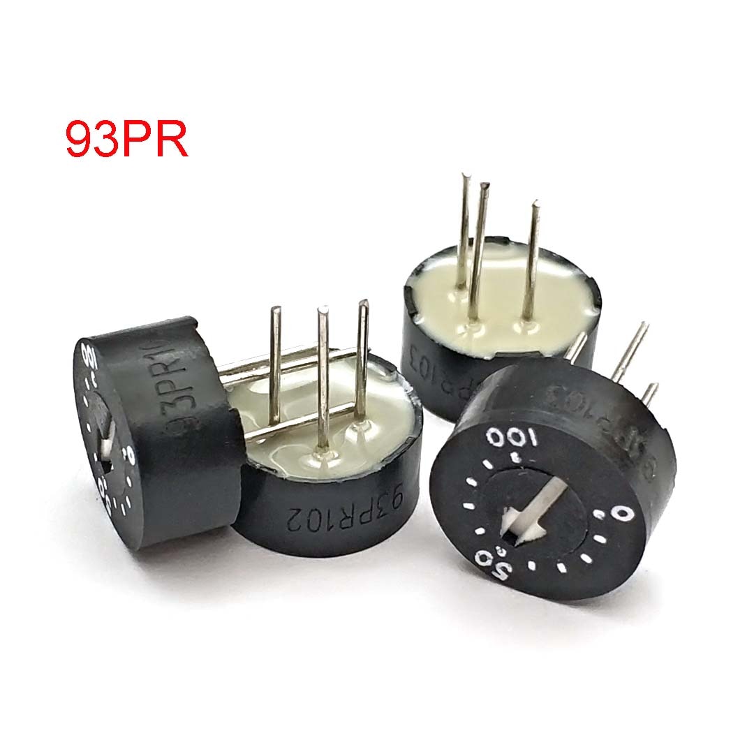 Potenciómetro de cristal 93PR10KLF, 93PR10K con escala 93PR103