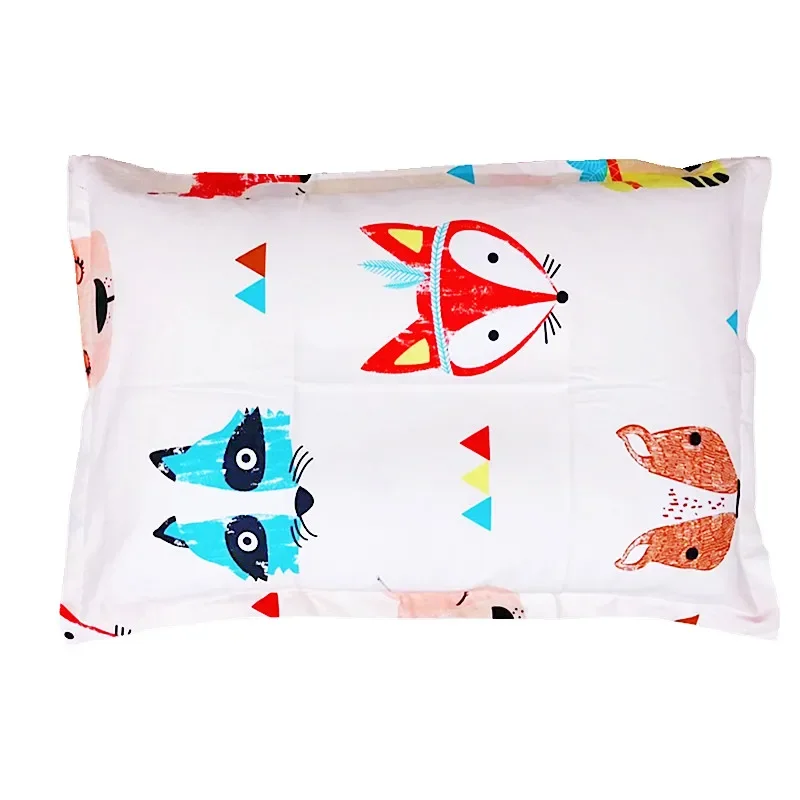 35*50CM 100% Cotton Baby Pillowcase kids pillow case Animal infant Newborns pillow cover Cartoon Children Pillowcase boys girls: Orange