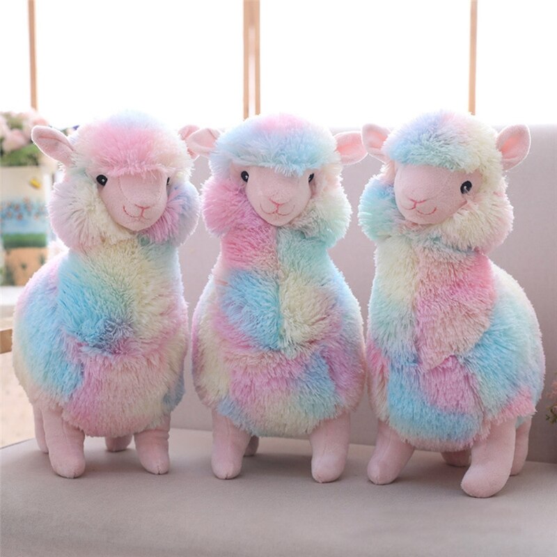 Leuke Regenboog Alpaca Schapen Pop Knuffel Knuffels Kussen Kerstcadeau