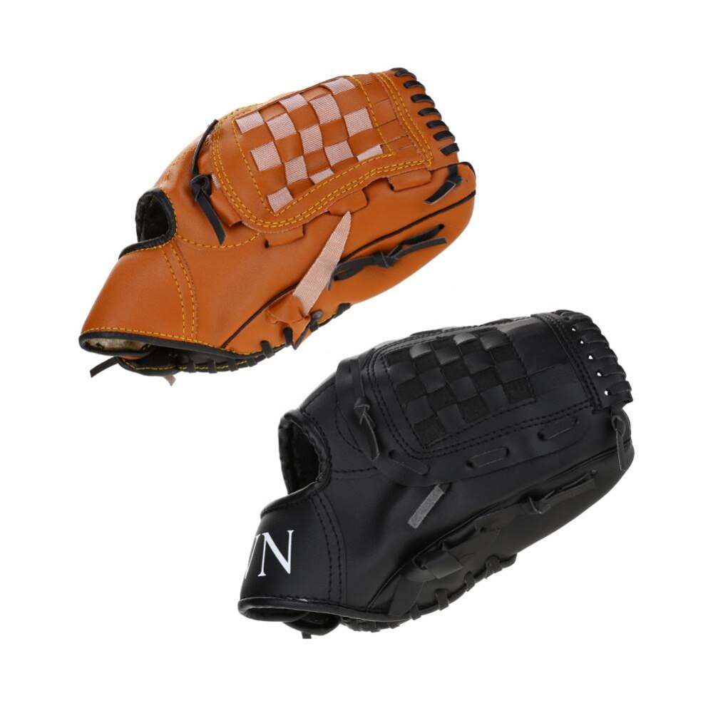 Baseball Glove 2 Colors Baseball Accessories Left-Hand Glove for Adult Man Woman Practicing Training Competition 10.50/12.5inch