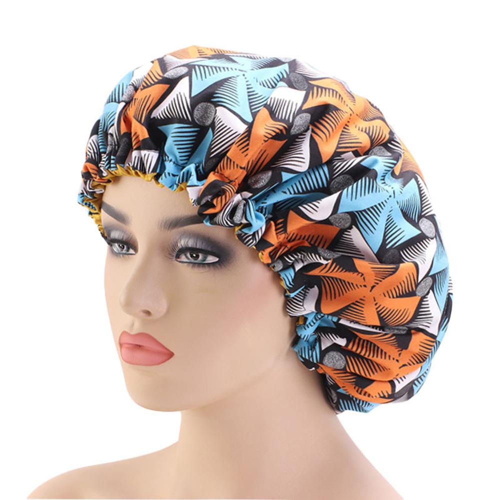 Dots Floral Women Reversible Adjustable Hair Care Cap Night Sleep Hat Bonnet satin bonnet hair bonnet hair bonnet for sleeping: Triangle
