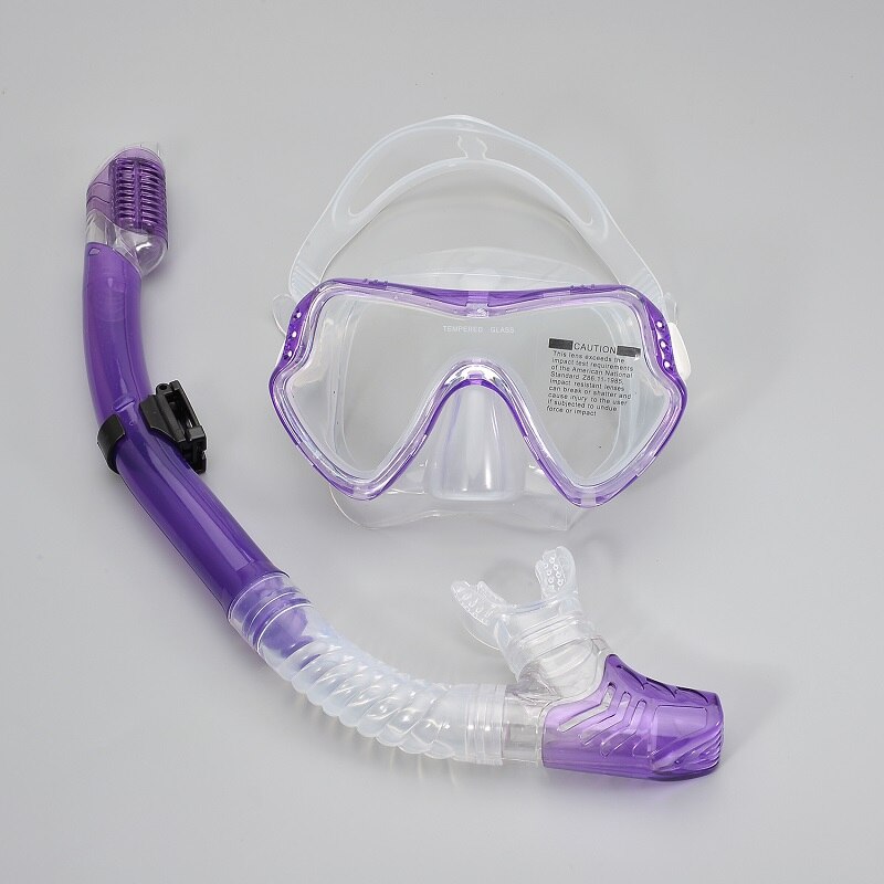 Professionele Snorkel Duikbril En Snorkels Goggles Bril Duiken Zwemmen Adem Buis Set Snorkel Masker: BH49-Purple