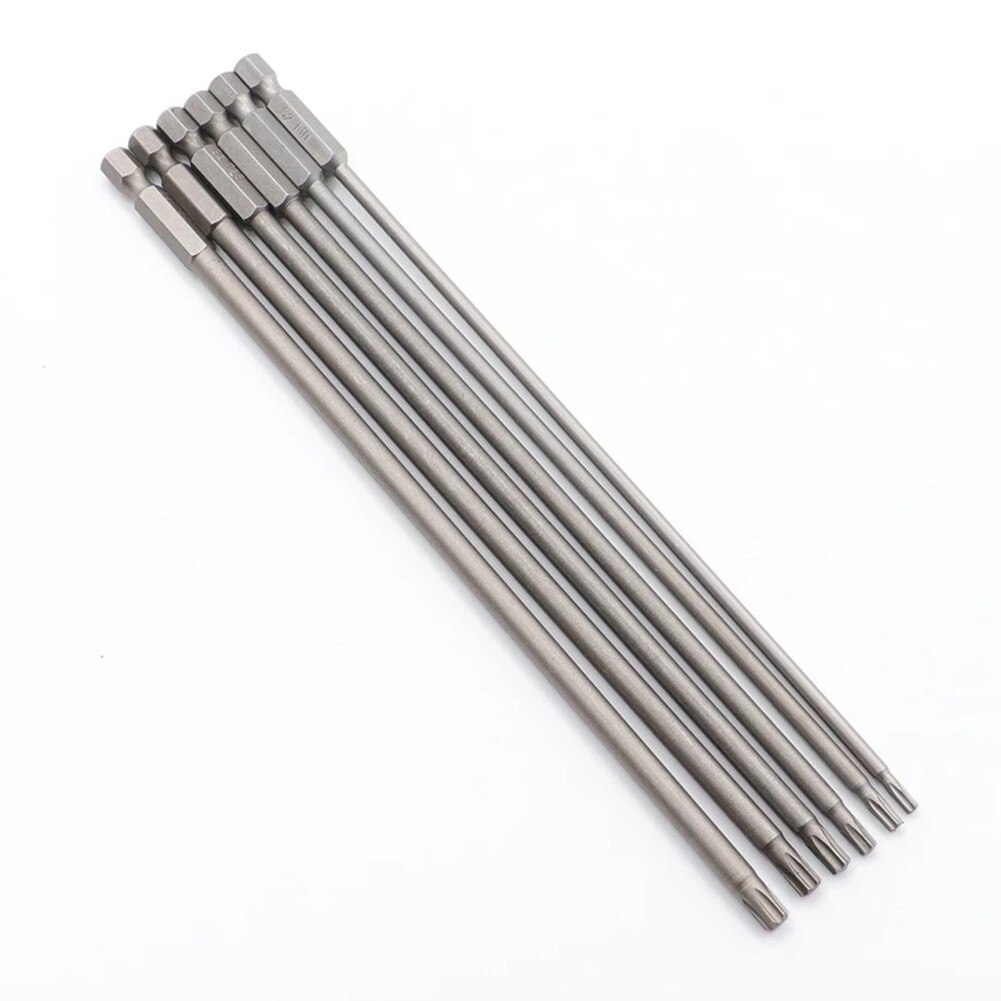 Juego de puntas de destornillador Torx magnético de 200mm de largo, cabeza de destornillador eléctrico T10, T15, T20, T25, T27, T30, 1 ud.