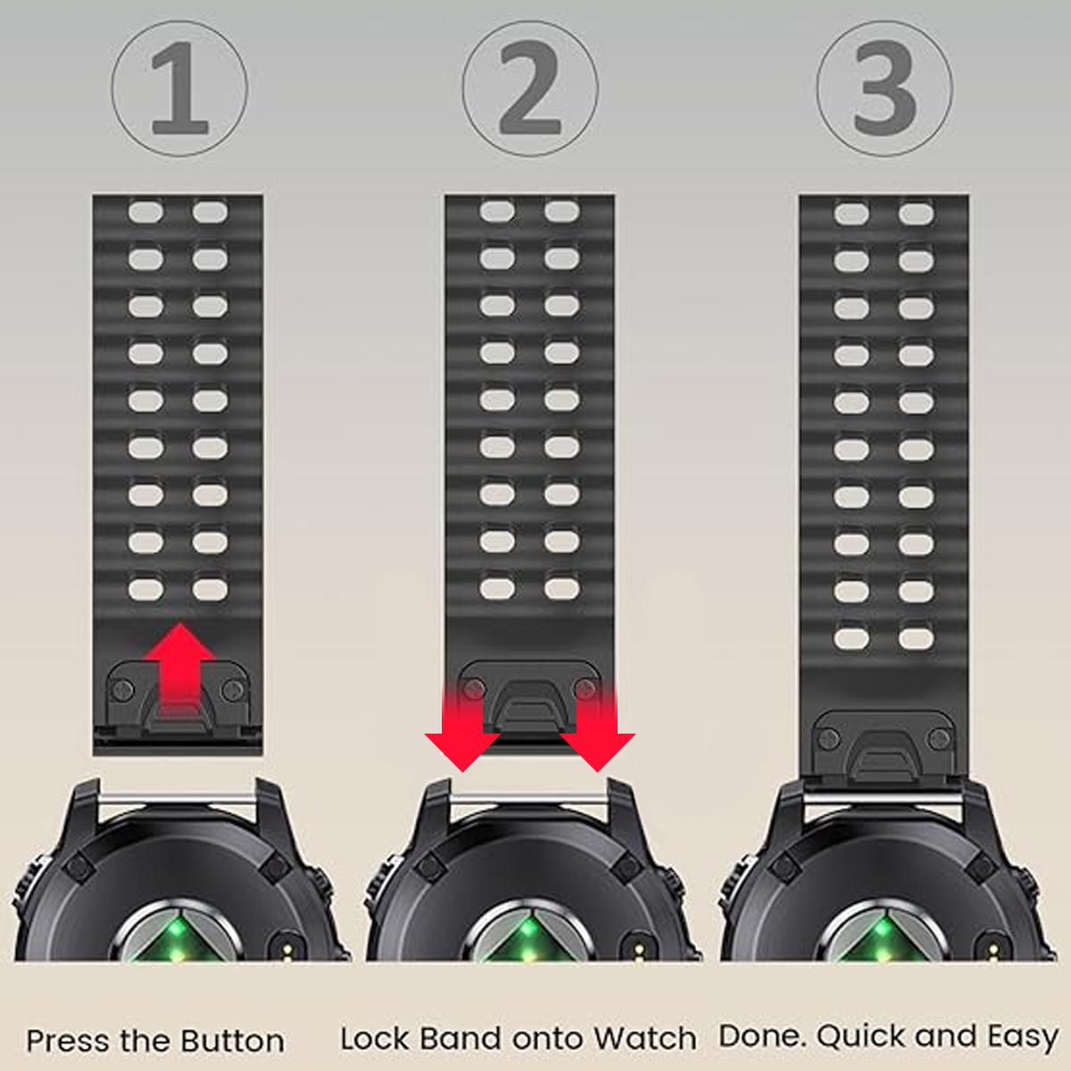 Pulseira de silicone de 26mm 22mm para garmin quickfit band fenix 8 47mm 51 7x 7 7s 6x 6 pro 5 5x epix 2 forerunner 965 955 945 instinto 2