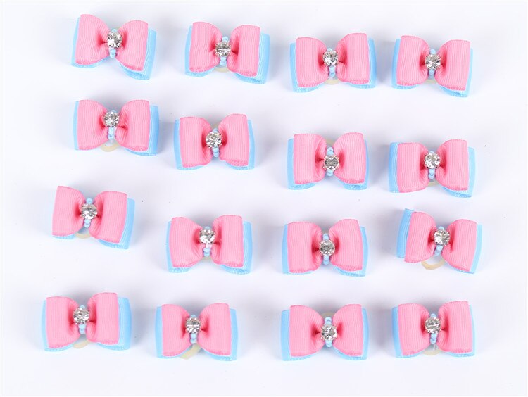 Kleine Hunde Haar BöGen Haustier Welpen Zubehör Yorkshire Für Haustiere Haar Clips Körperpflege Tisch BöGen animaux accessoires chien Stock: 4110