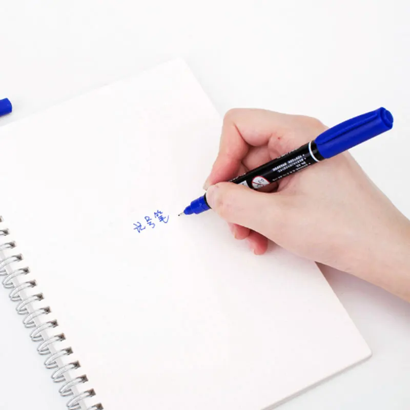 9pcs/Set Permanent Paint Marker Pen Oily Waterproof Black Pens for Tyre Markers Quick Drying Signature Pen Stationery Supplies