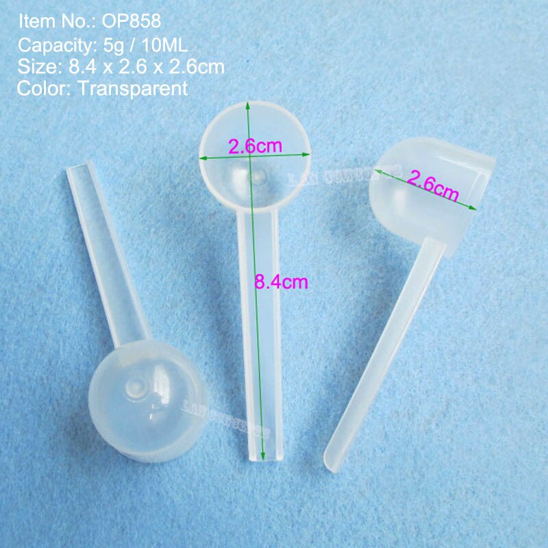 50 teile/los Kunststoff Scoop Sauerei PP Löffel 0,1g 0,25g 1g 2ml 3g 6ml 4g 8ml 5g 10ml 10g 20ml 30g für Möglichkeit-freies: 5g 10ml OP858 T