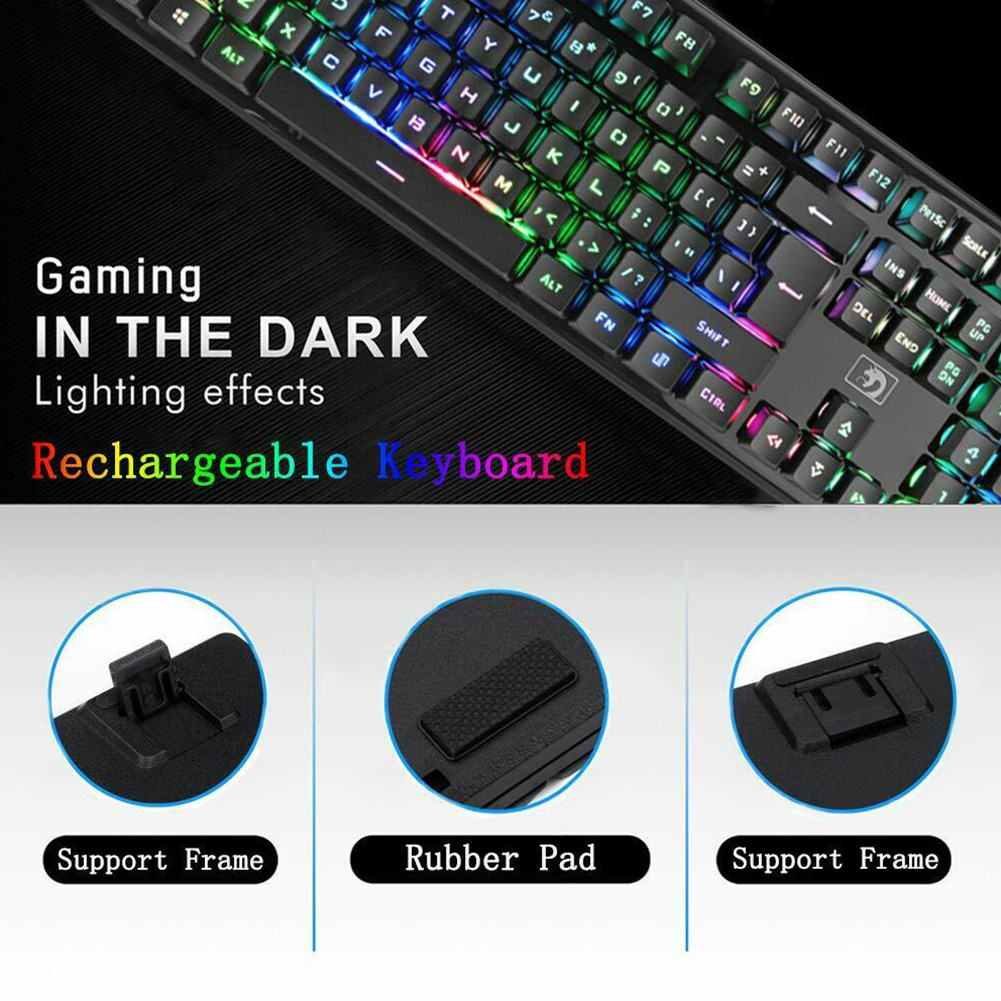 Rainbow Wireless Home Ergonomic 2400DPI Gaming Waterproof Colorful Cool Keyboard Mouse Combo Backlit Rechargeable PC For Xinmen