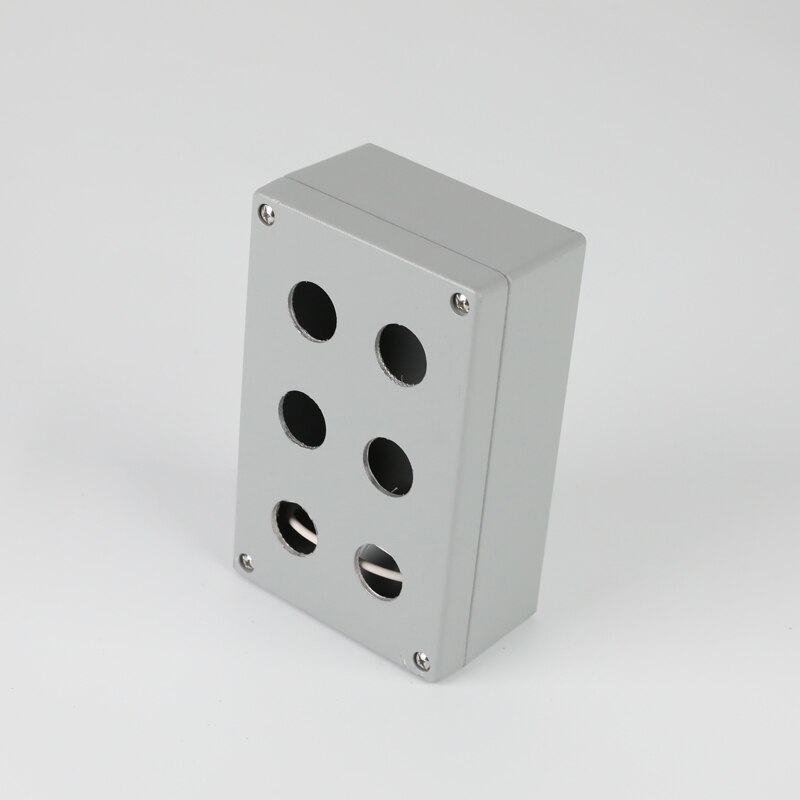 6 hole six button box 160*100*60 cast aluminum waterproof button box metal power control box 22mm