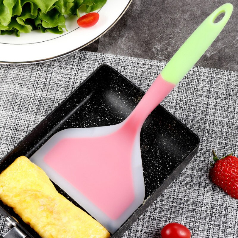 Silicone Heat-Resistant Non-Stick Pan Spatula Resin Pizza Shovel Meat Egg Scraper Turner Food Lifter Home Kitchen Cooking Tools