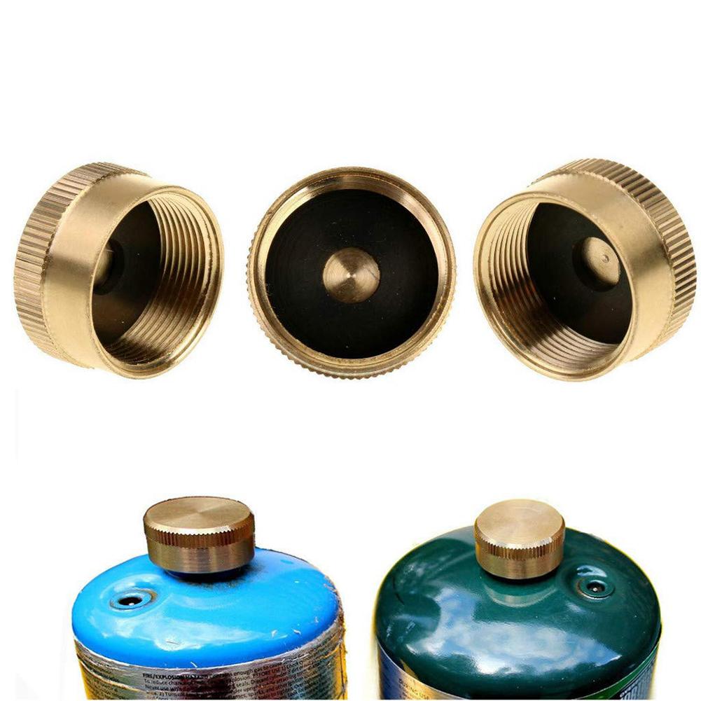 Solid Brass Refill 1LB Propane Gas Bottle Cylinder Coupler Protective Sealed Cap