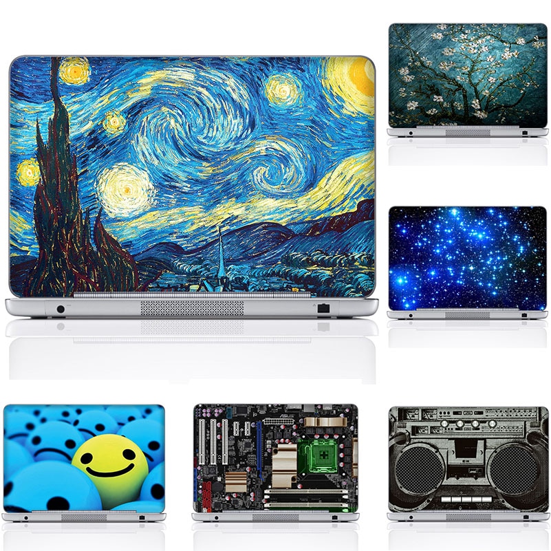 PVC Prints 15"15.4"15.6" Laptop Decal Sticker Skin Cover Universal Notebook Reusable Screen Protector for Macbook Lenovo HP ASUS