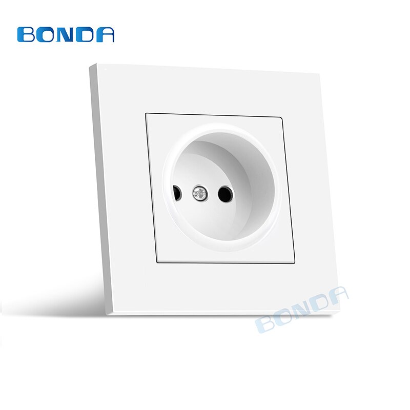 Standard cable ue ue 16a wall shot tempered glass/panel AC110-250V type electrical socket ce rohs certificate