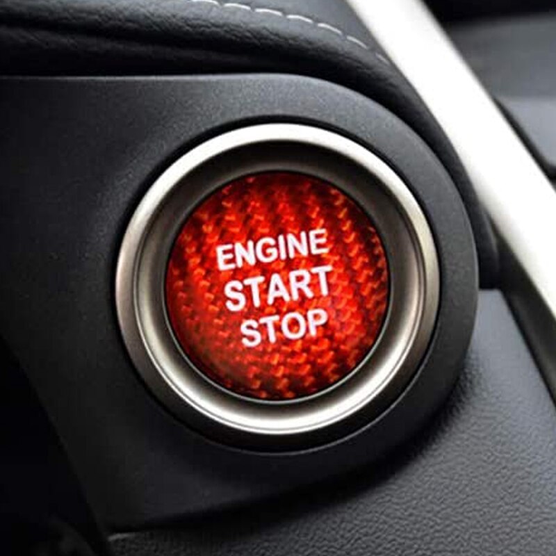 Carbon Fiber Car Startknop Sticker Voor Lexus