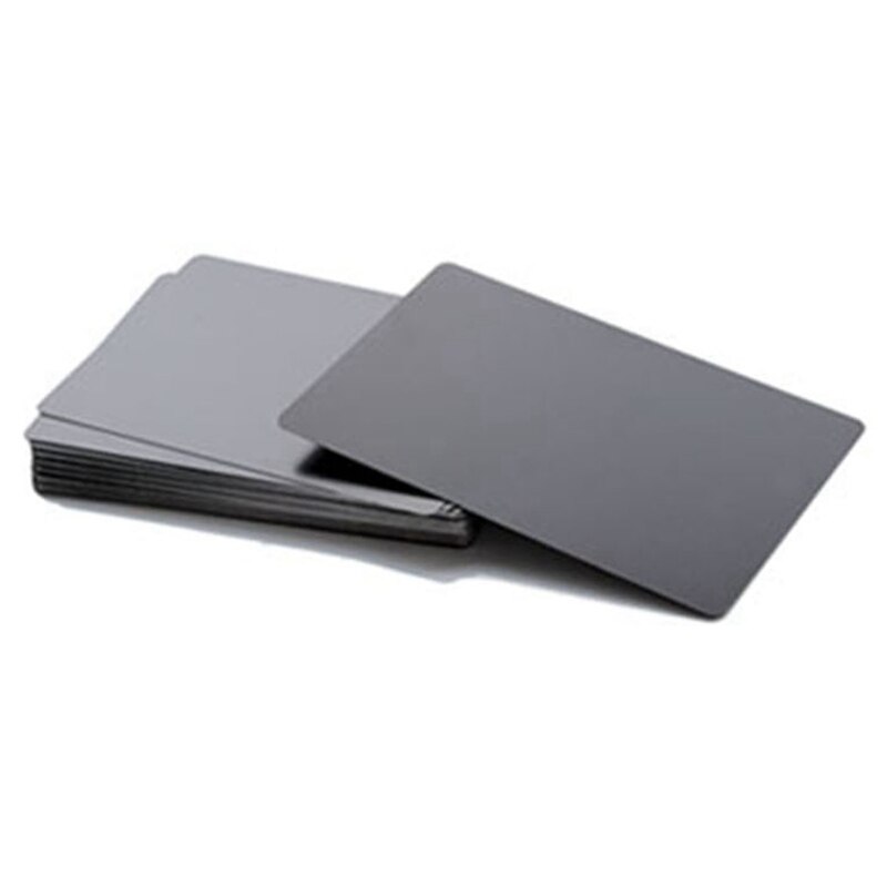 100PCS Mixed Color Aluminum Alloy Card Engraving Metal Business Visit Business Card Blank 0.2mm Thick