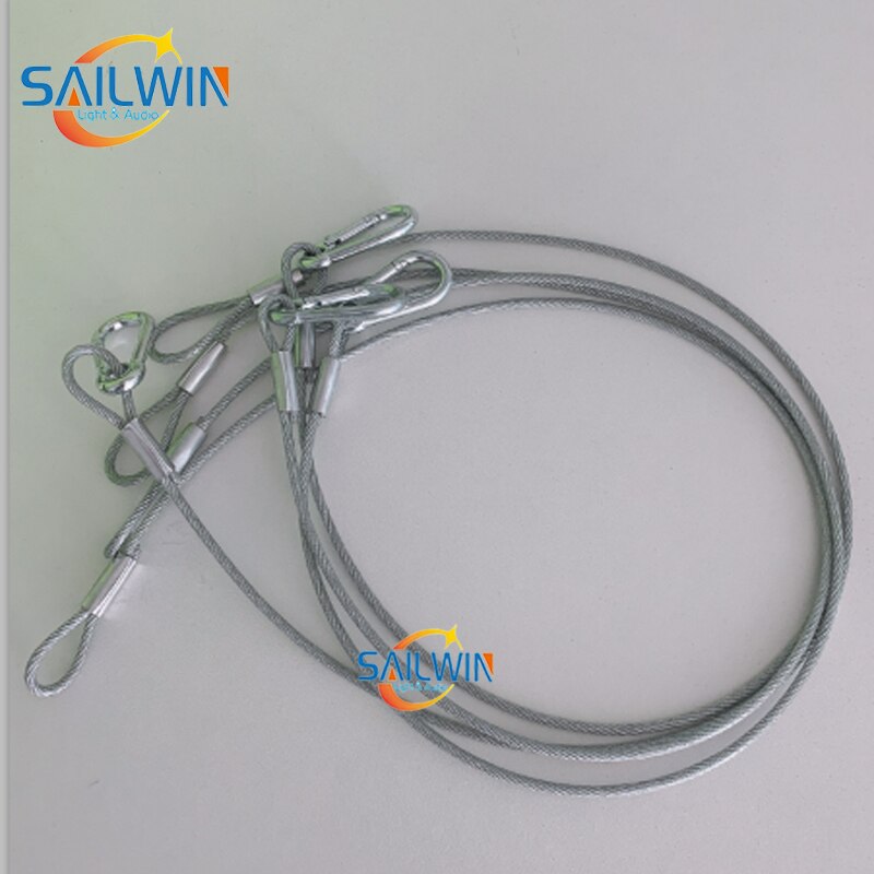 Hight 4MM * 85CM Podium Licht Veiligheid Kabel, belasting 25KG Licht Veiligheid Touwen Voor Fase Licht, Moving Head Licht