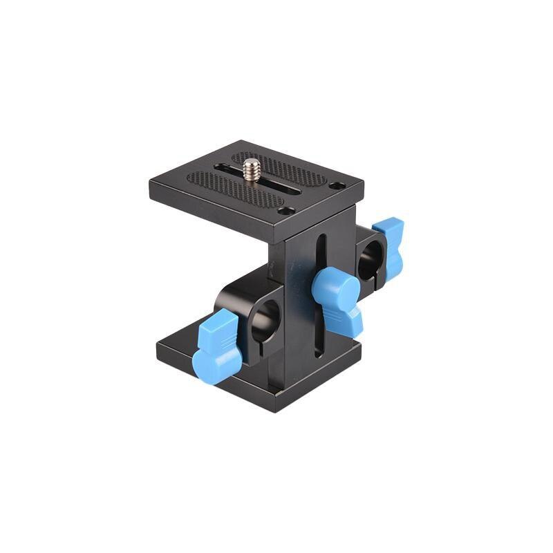 15mm Rail Rod Support System Baseplate Mount For DSLR Follow Focus Rig 5D2 5D3