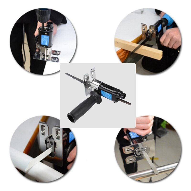 Reciprocating Saws Attachment Electric Drill Modified Electric Saws Converter Portable Woodworking Cutting Tool,Jig Saws
