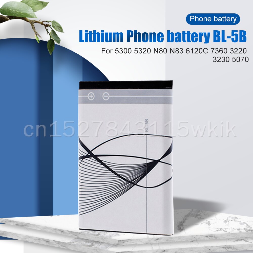 1-5pcs 890mAh BL-5B BL5B BL 5B Lithium Phone Battery For Nokia 5300 5320 N80 N83 6120C 7360 3220 3230 5070 5208 Replacement Cell