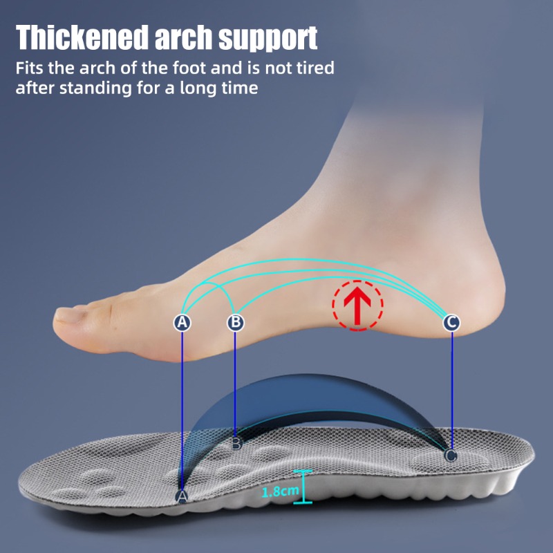 Reflexologie massage-inlegzolen voor verlichting van platvoeten, acupressuur schoeninlegzolen, verbeteren de bloedsomloop, comfortabel voor sneakers en werklaarzen