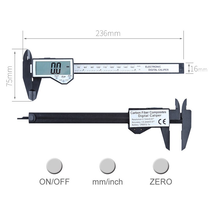 Ip54 Waterproof Digital Vernier Caliper With Lcd Screen Display Inch/millimeter Conversion Vernier Calipe
