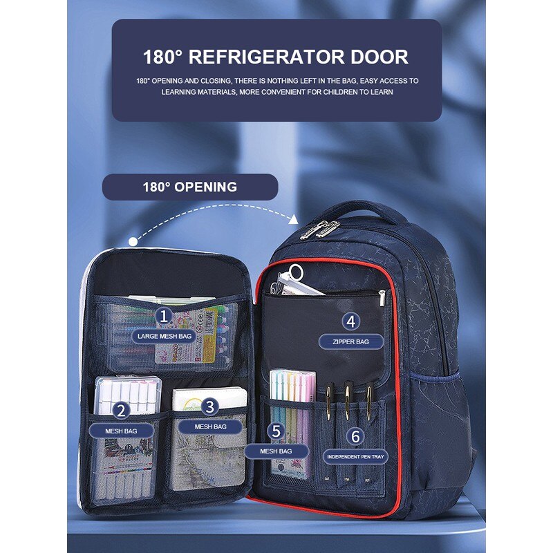 Eenvoudige Grote Capaciteit Kinderen Rugzak Nylon Waterdichte Schooltas Voor Meisjes Grote Capaciteit Outdoor Reizen Rugzakken Bookbags