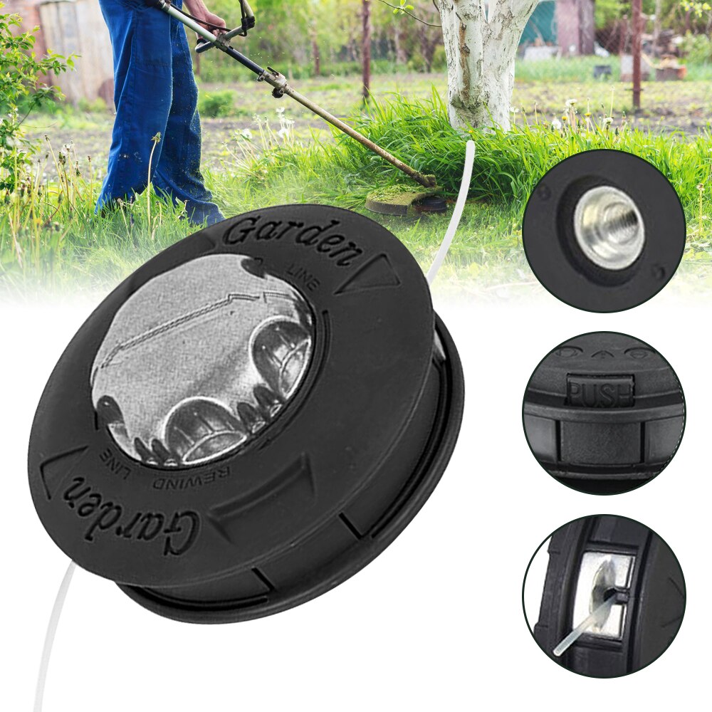Oranje Universele Bump Feed Line Trimmer Head Aluminium Strimmer Gras Bosmaaier Onderdelen Grastrimmer Hoofd Voor Strimmer