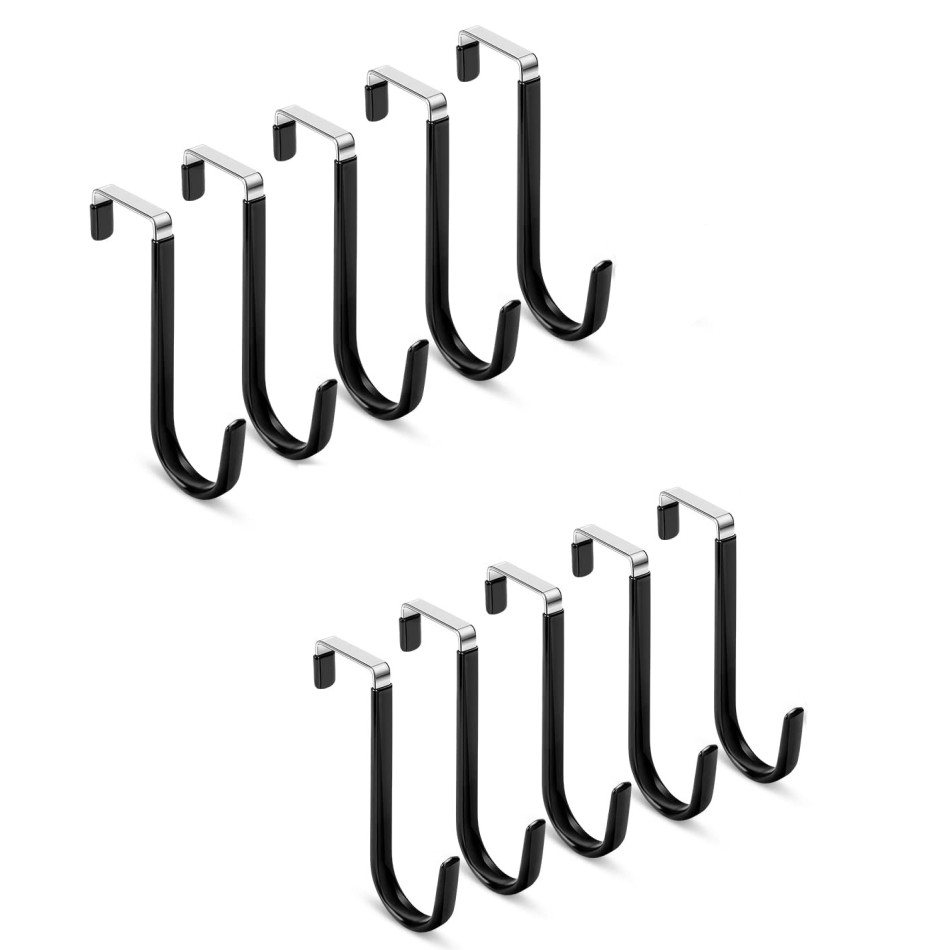 Deurhangers Haken met rubberen organizerhaken voor woonkamer, badkamer, slaapkamer, keuken Hangende kleding, handdoeken, hoeden, jassen: Deep Blue
