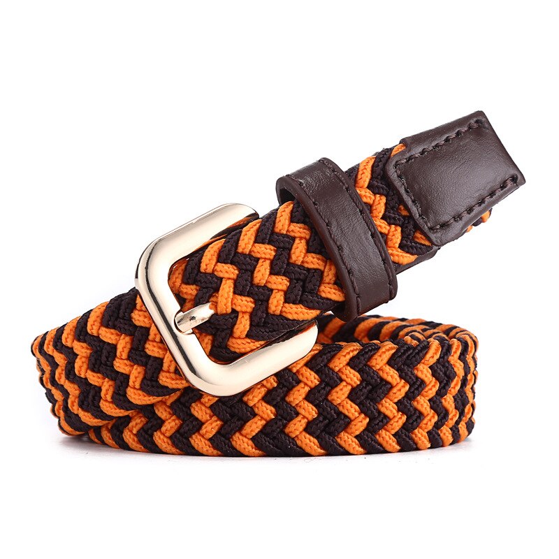 ZLD – ceinture en toile unisexe, alliage, boucle ardillon, costume parent-enfant, tissage décontracté, toile tissée simple, bande élastique unie: 9
