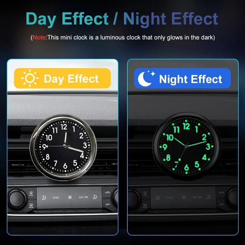 Mini-Uhr Auto Quarzuhr Mini elektronische Uhr wasserdicht Fahrrad Motorrad Uhr Auto Auto Uhr Armaturen brett Uhr im Auto