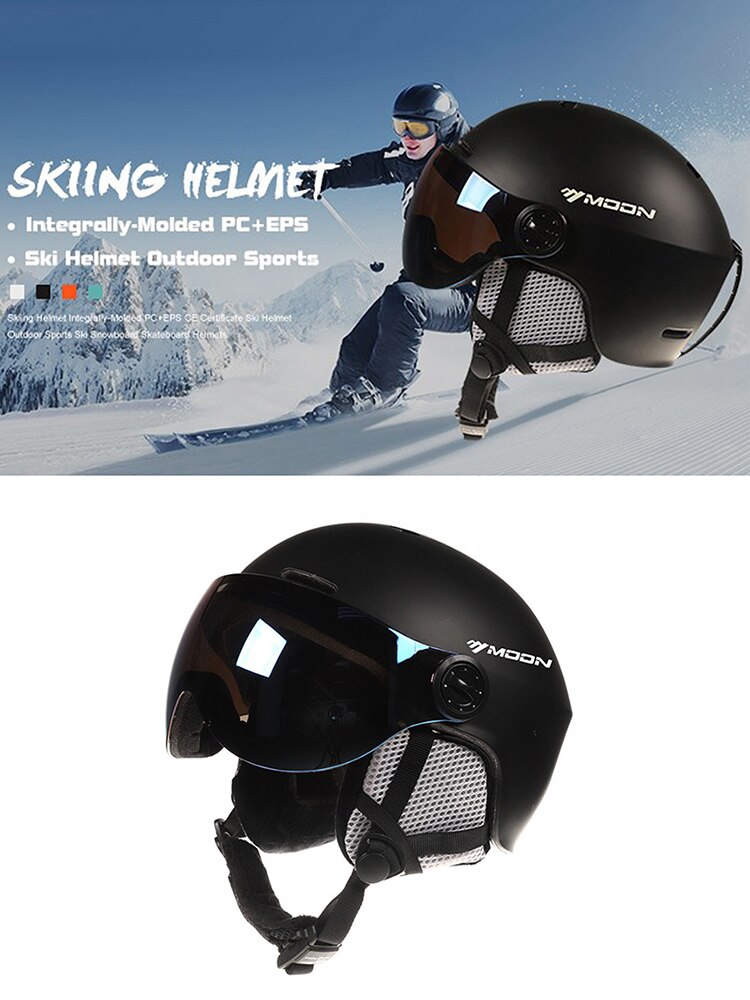 Ski Helmet With Goggles Men Women Lightweight Shockproof Skiing Equipment Snow Sports Safty Ski Helmets For Winter Ski