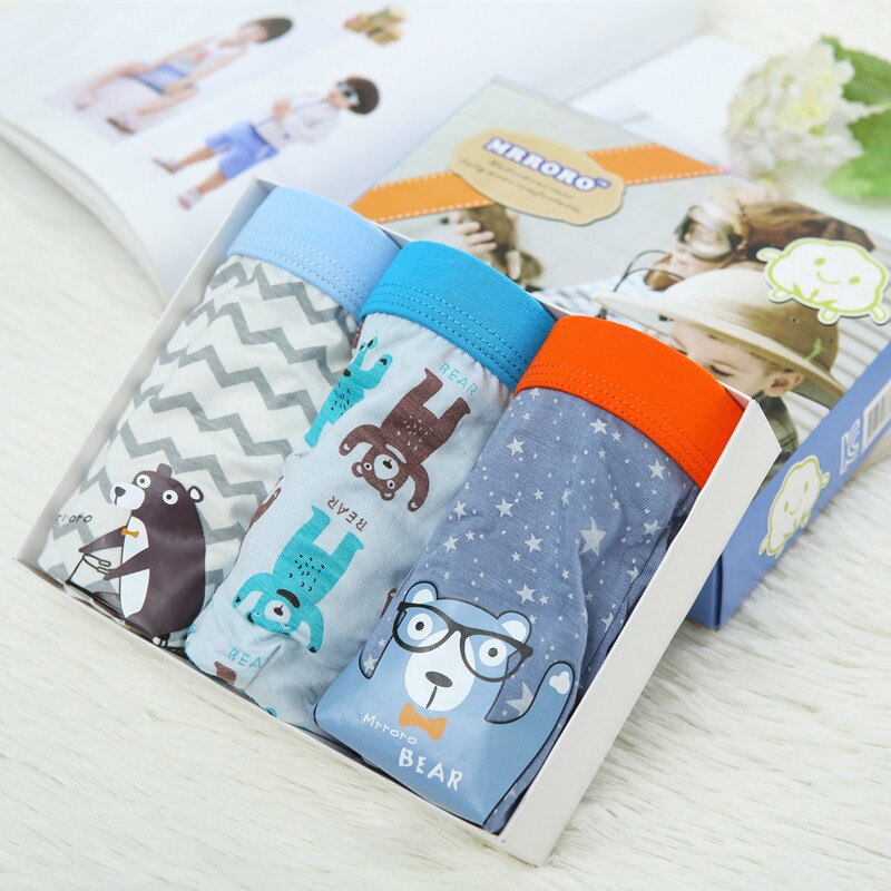 5 Pieces/Lot Summer Children Underwear Modal Shorts Panties for Baby Boy Catoon Printed Teenager Underpants