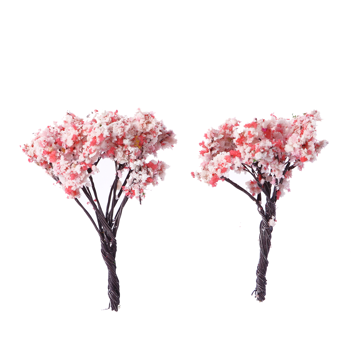 10pcs Lovely Mini Simulation Cherry Tree Fairy Micro Landscape Decor Artificial Plants Wedding Christmas Decorations for Home