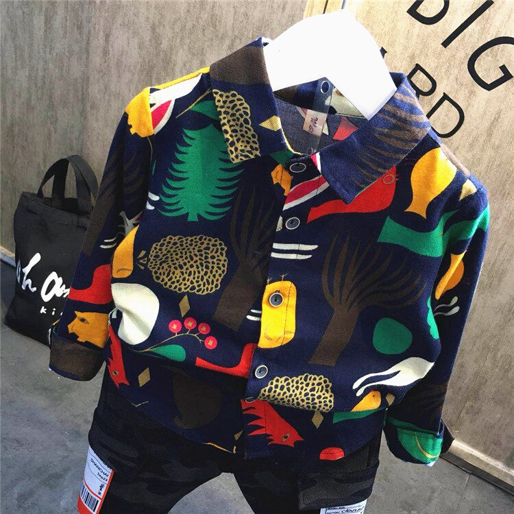 2 uds. WLG ropa para niños, camisa negra de para niños y ropa de mezclilla de camuflaje, conjunto de ropa de bebé de primavera otoño