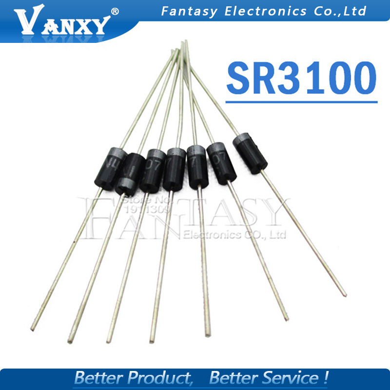 20 stk  sr3100 sb3100 do-41 schottky diode 3a 100v