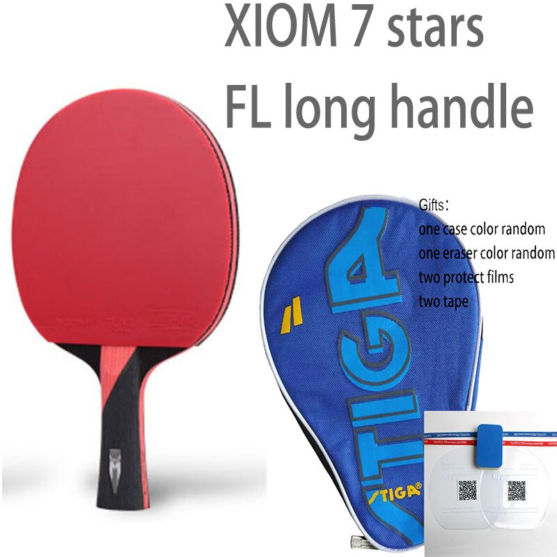 XIOM table tennis racket finished racket carbon racket blade with pimples in rubber player ping pong game: 7stars FL