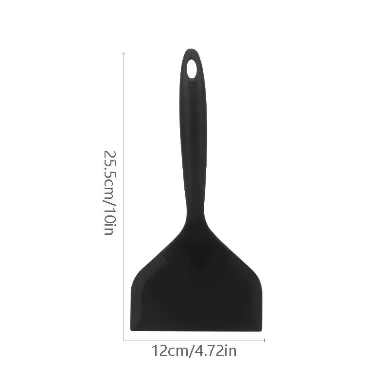 Espátula de silicona de boca ancha, raspador antiadherente, carne, huevo, espátula para cocinar, herramientas para hornear panqueques, pala de cocina: Verde claro