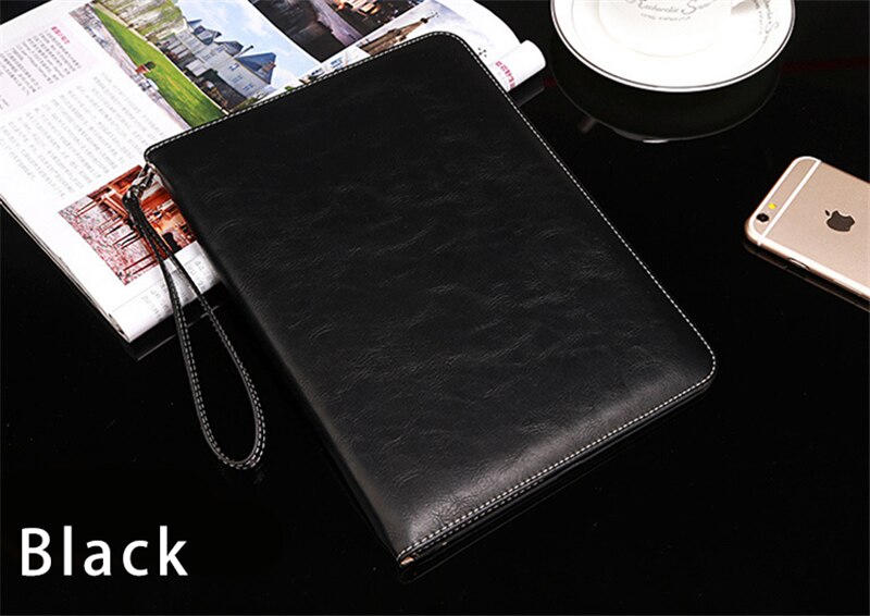 Pour IPad 9th 8th 7th 6th Génération Etui Luxe Cuir Portefeuille Tablette pour IPad 9.7 10.2 pour IPad 9 8 7 6 5 Air 2 1 Housse: black / 9.7inch  Air1  Air2