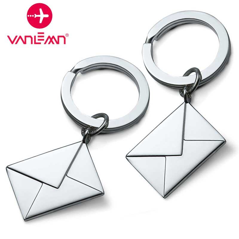 Envelope Metal Keychain Keyring Couples Luxury Car Keychain Men Cute Key Chains For Women Keyholder Girls Pendant Accessories