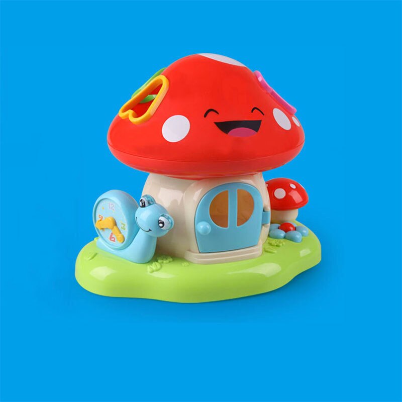 Children's toy cute music mushroom house puzzle baby game table early education voice Board game toy