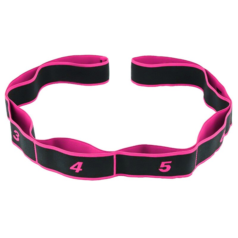 Cinturones de Yoga para niños y adultos, banda elástica de baile latino, correa de tensión Digital para ejercicio, cuerda de gimnasio, entrenamiento de cintura y pierna: pink